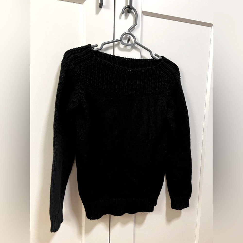 Massimo Dutti Knitter Black Sweater